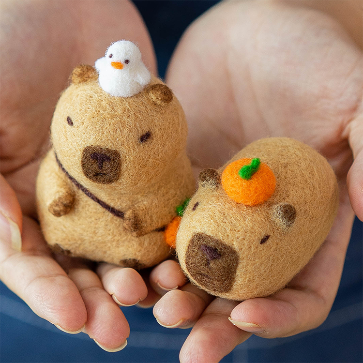 Wool Felt Poke Poke Lediy Material Bag Lovers Handmade Gift Homemade Doll Hanging Accessories Key Buckles Buddies Dolphin-Taobao