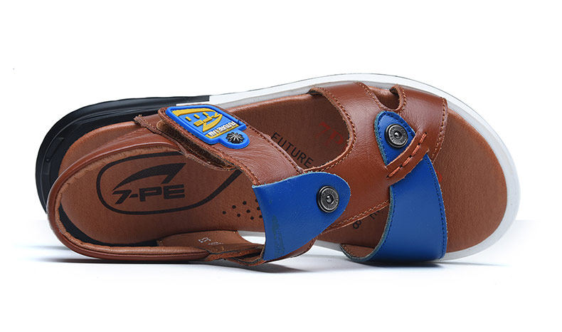 Sandales enfants en cuir orteil suture de voiture pour été - semelle caoutchouc - Ref 1053438 Image 31