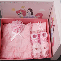 Female Baby Full Moon Gift Box Autumn Winter Spring Autumn Clothes 100 Days Gift Princess Clothing Baby 0-1 Year Birthday Suit