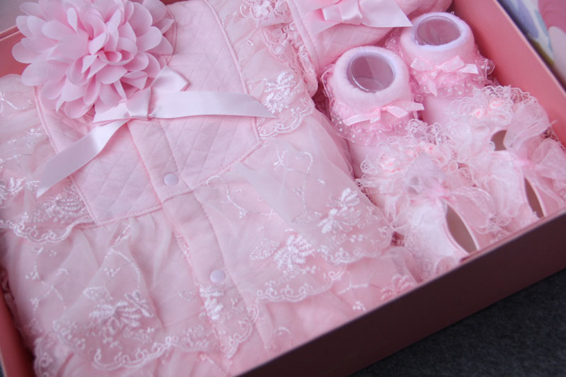 Mùa thu và mùa đông cotton hộp quà tặng mùa xuân nữ bé trăng tròn công chúa túi quà tặng 3 sơ sinh sơ sinh 0-6 tháng set quà sơ sinh đẹp