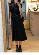 Micro Fat Custom Big Code Women Dress Summer New slimmer minus age foreign air Liandress Frosty Wind Superior Sense Little Black Dress