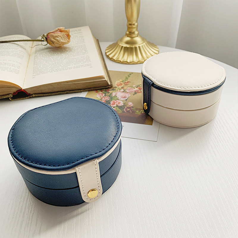 Portable jewelry box small travel jewelry bag necklace box storage box