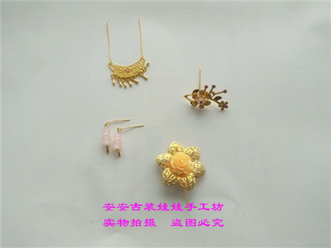 Trang phục cổ Barbie handmade tiara cặp tóc bông tai bước lắc tua tóc bước lắc đơn giản phụ kiện thiết lập phụ kiện cho búp bê