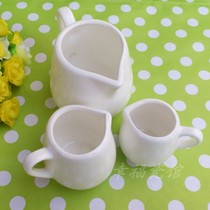 Condiment cup milk cup milk jug ceramic milk jug with small milk spoon coffee milk jug steak sauce cup