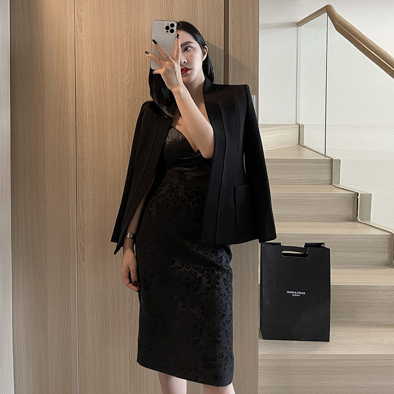 High Texture Suit Jacket Lady Chic Lady 2021 Pop New Cashew Design Sense Niche Senior Little West Suit