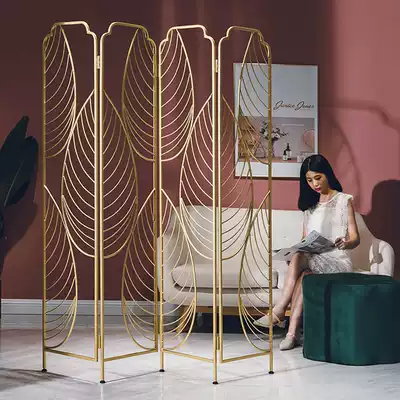 Mingzhu screen partition living room hotel entrance decorative shelf folding mobile Wall Nordic shelter