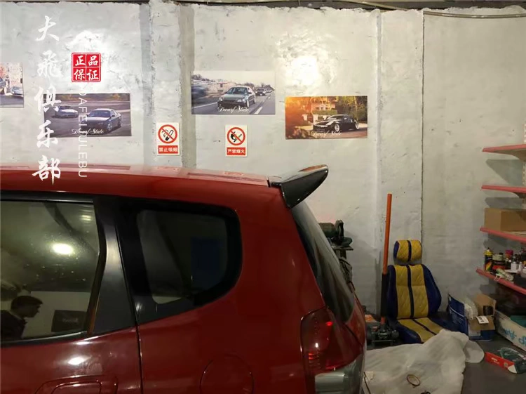 Thích hợp cho Honda thế hệ Fit GD3 cánh gió phía sau cánh trên, muỗng sửa đổi và cánh lướt gió nhỏ bao quanh - Sopida trên