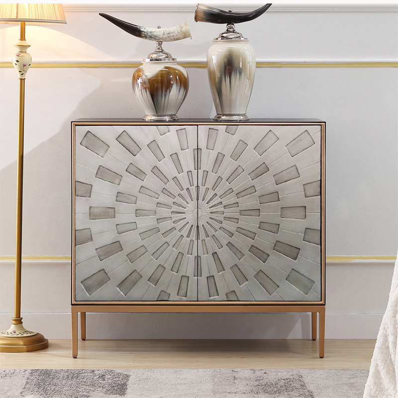 Door light luxury solid wood shoe cabinet home door decoration side cabinet post-modern minimalist porch cabinet storage side cabinet