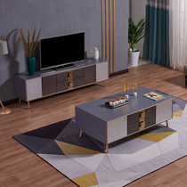 Light extravagant TV cabinet Tea Table Combo Modern Minima New Ground Cabinet small family Living room Home Wall Cabinet 1 8 m