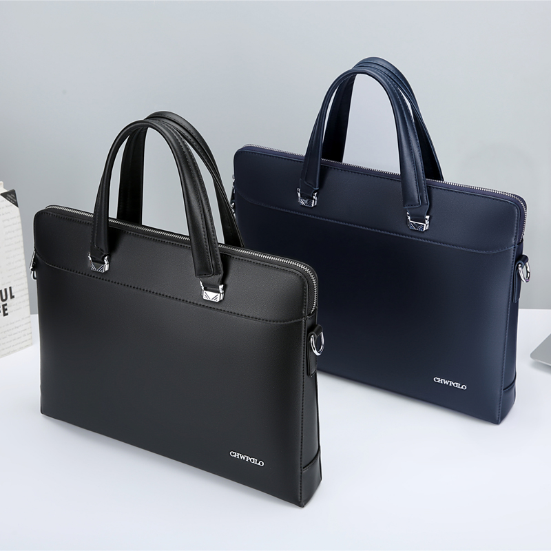 Rav Laurenma ball men's handbag genuine leather business briefcase brief Bull Leather Single Shoulder Skewed Satchel Bag Casual Computer Bag