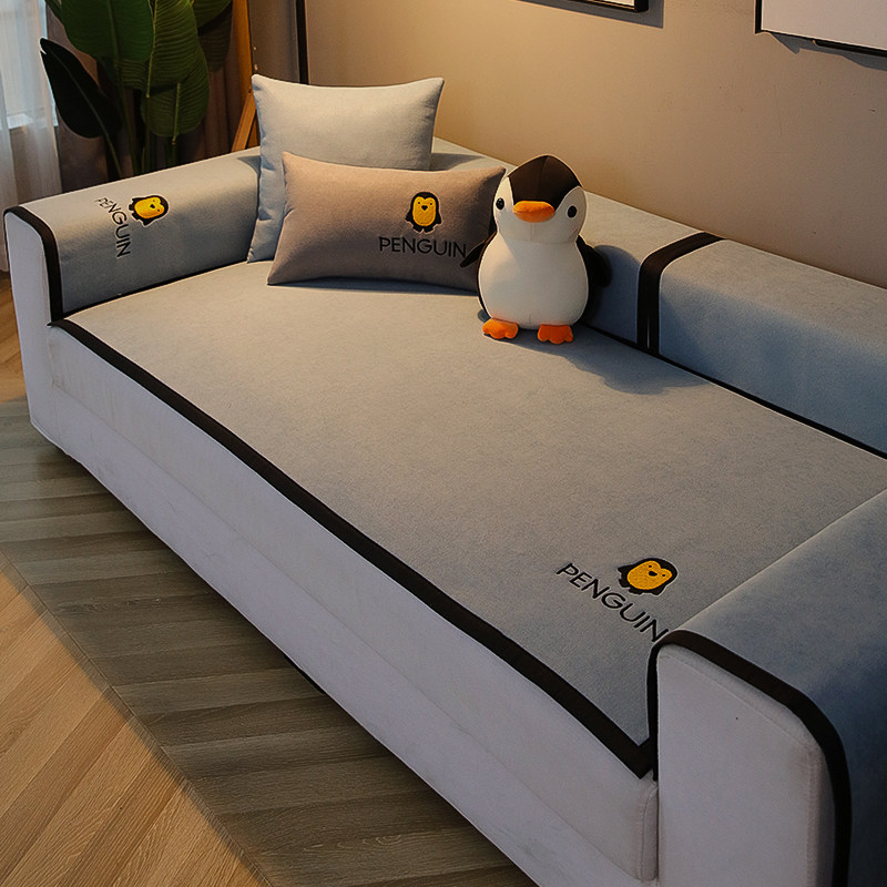 Chenier sofa pad four seasons with a backscarf cover anti-slip and modern cute armrest cover