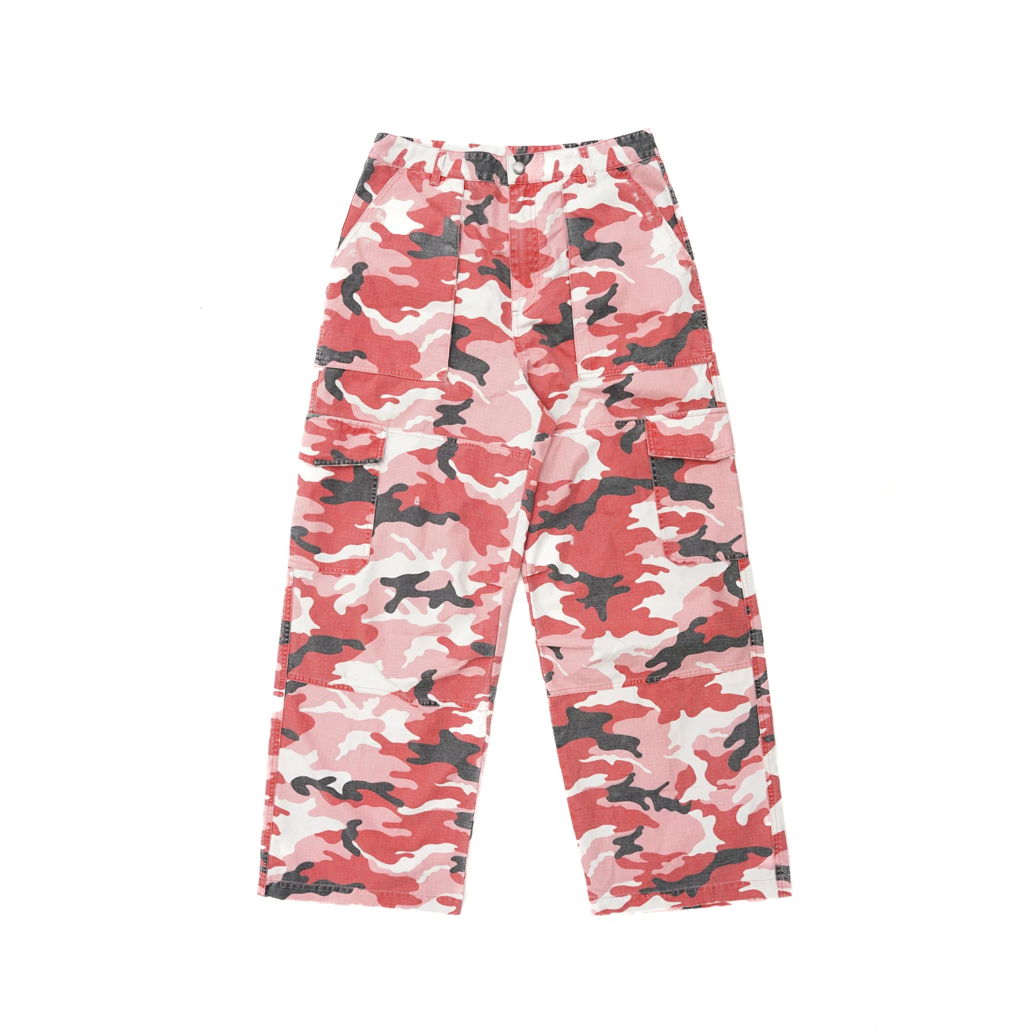 [New Product] MASONPRINCE* Specially Customized Dark Plaid Washed Camouflage Cargo Pants"