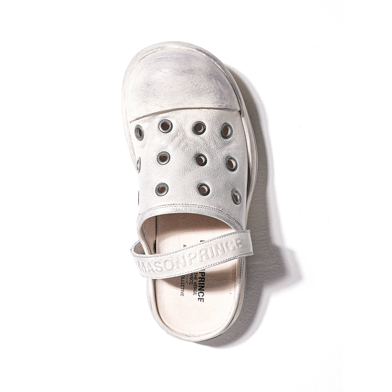 Masonprince Summer Shoes Thick-Soled Height-Increasing Mickey Head Soft Cowhide soft sole Slip-On Clogs