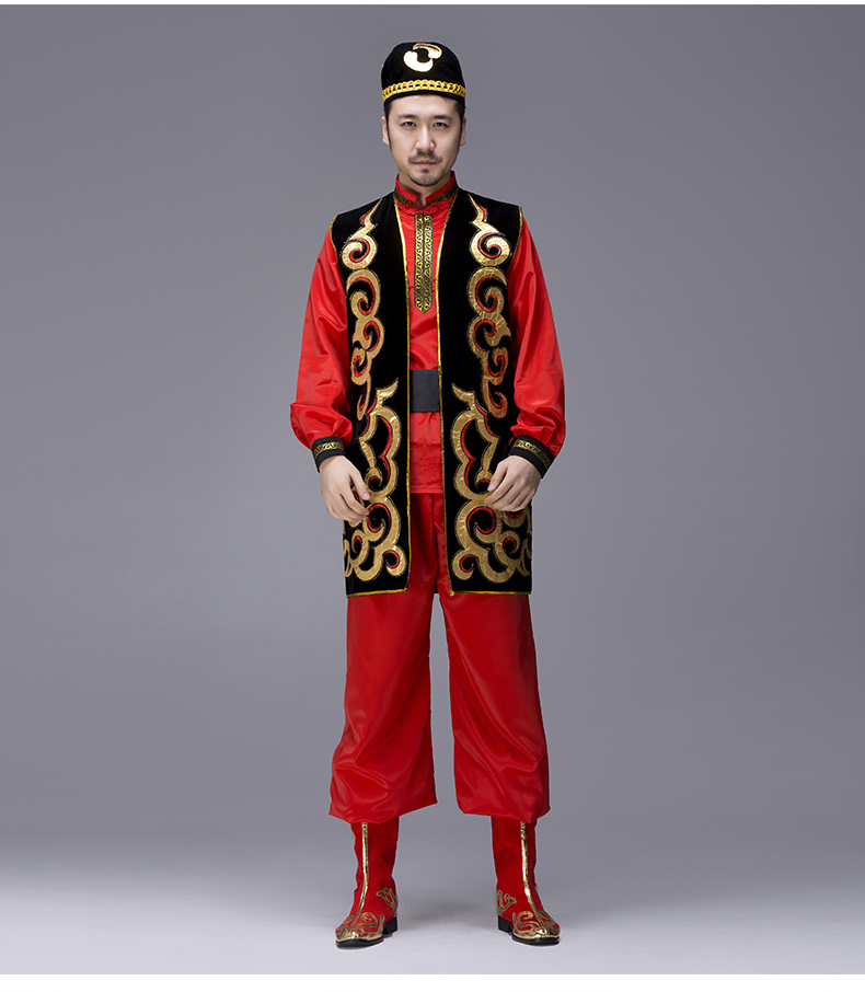 Trang phục dân tộc thiểu số Mông Cổ trưởng thành Nam Kazakhstan Hui Uighur Tân Cương trang phục khiêu vũ sườn xám đẹp