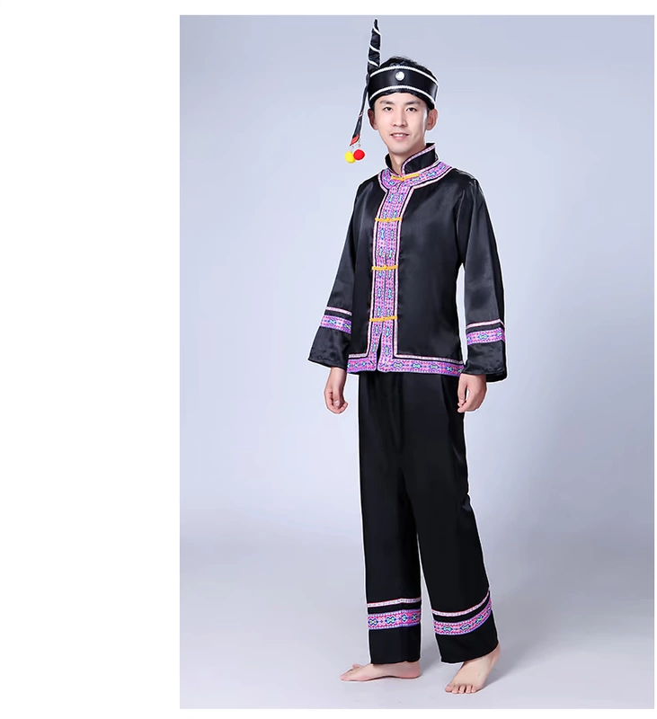 Trang phục Miao mới, trang phục, nam giới trưởng thành, Tujia, Yi, Yao, quốc tịch Zhuang, quần áo khiêu vũ thiểu số đồ dân tộc
