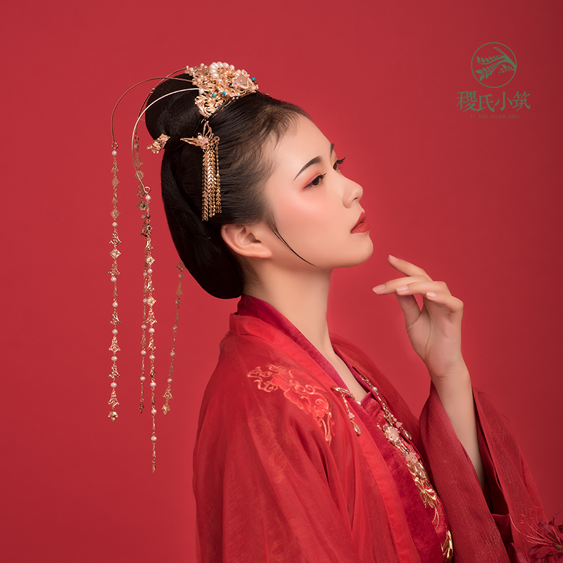 Ji's little Tsukuba Mausoleum Original Classical Vintage Imperial Court Retro Hair Accessories Hair Accessories of Han's Liu Guan Guan