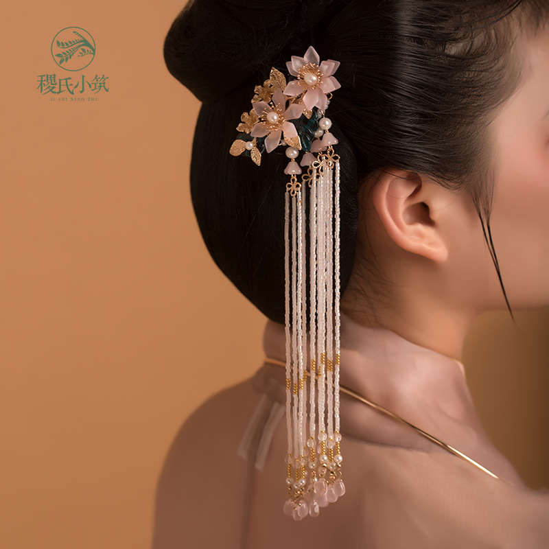 Ji's small Tsukuba Nine Condensed Fairy Spot Original Vintage Head Decoration Hair Accessories Hanfu Side Clip Hair Clip