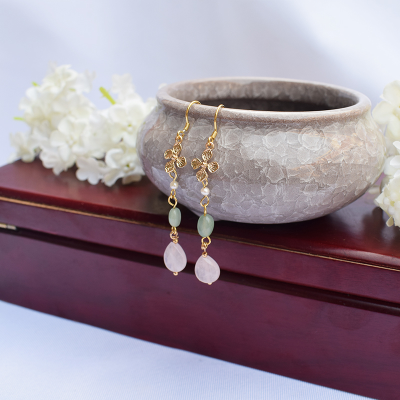 Ji's small Tsukuba Photography Original Classical Wind Perdecorated Ham Earrings Earrings Earrings Earrings Earrings