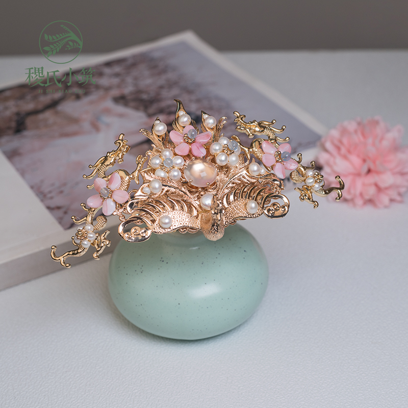 Ji's little Tsukuba returns to be grateful for original head decoration retro head crown Handmaid's head of ancient wind