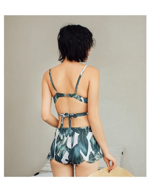 Bộ đồ bơi nữ size lớn chất béo mm chia váy bikini ba mảnh thép gợi cảm tụ tập để che bụng giảm béo nóng bỏng - Bikinis bộ đồ bơi dài tay