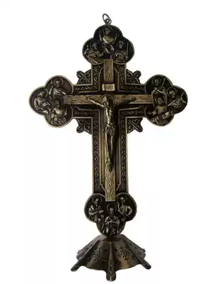 Foreign trade boutique 32 5CM large 12 twelve apostles cross pendant decoration 2-use gift gift