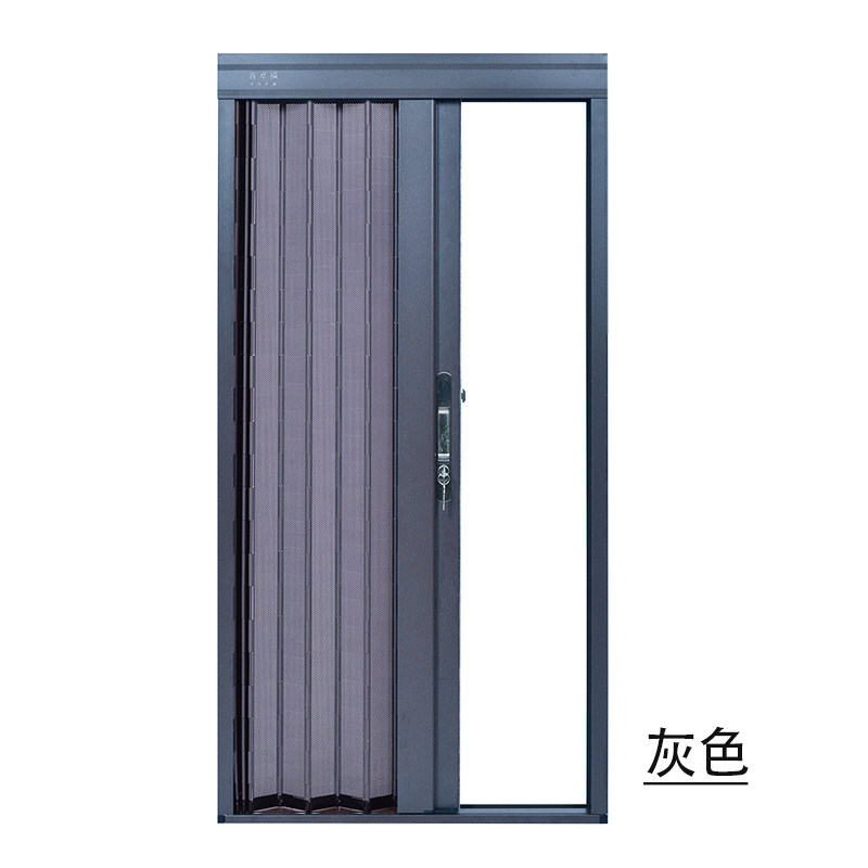 Zhi-US Diamond Net Folding Door Mosquito Anti-Mouse Ventilation Belt Lock Organ-style Aluminum Alloy Push Pull and Pull