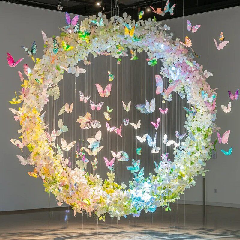 Floral Art Decoration, Artificial Flower Hanging Ornaments, Store and Mall Window Displays, Popular Photo Spots, Scene Setup