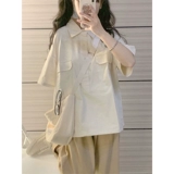 Рубашка, штаны, летний спортивный костюм для школьников, японский комплект, свободный крой