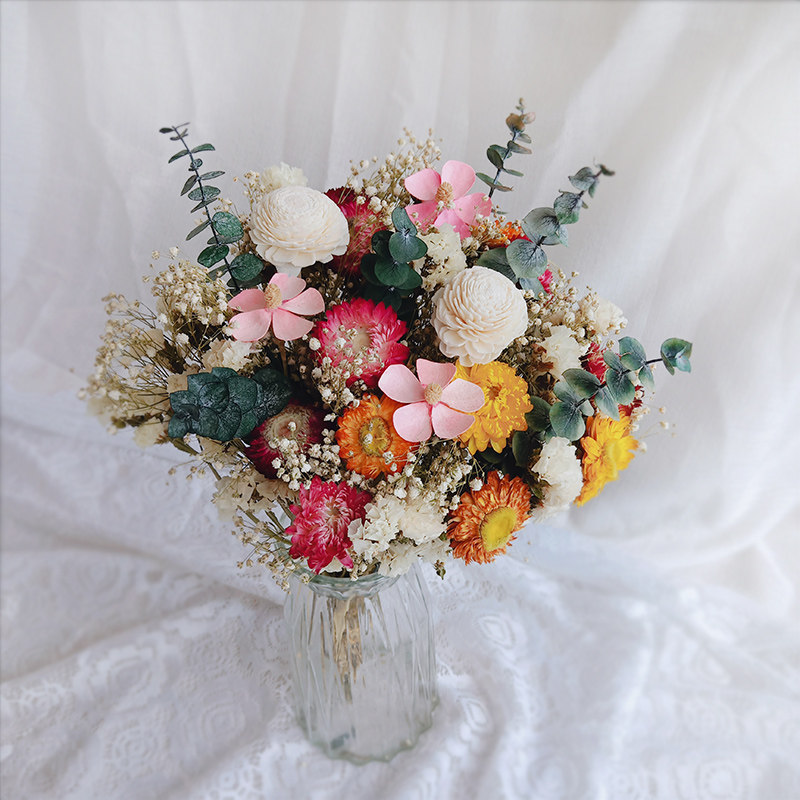 Dried flowers Flower arrangement bouquet Flowers Yunnan dried flowers base Straight hair Starry Forget-me-not home floral art
