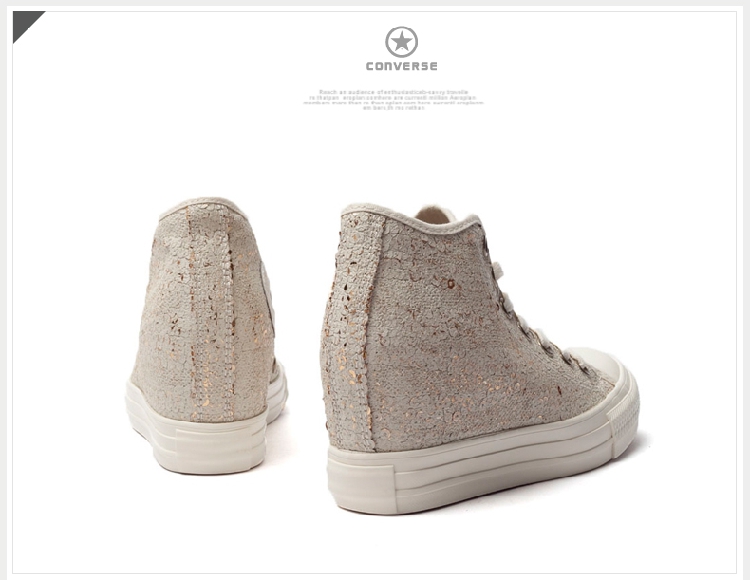 Authentic Converse 2016 mùa xuân hạt sáng bóng của phụ nữ tăng giày vải 551556 551557 giày sneaker nam chính hãng