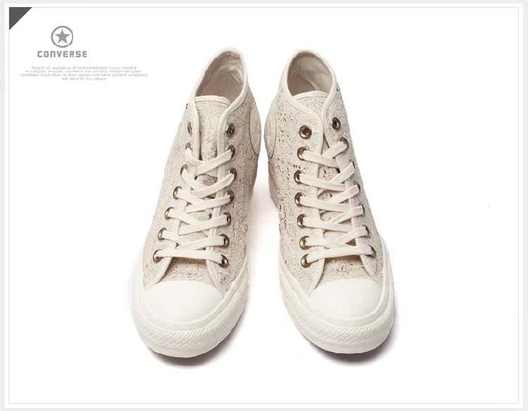 Authentic Converse 2016 mùa xuân hạt sáng bóng của phụ nữ tăng giày vải 551556 551557 giày sneaker nam chính hãng