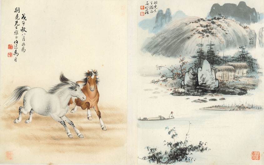 Copy-Print Stolen Leisure Collection-Wu Phantom Sun Landscape Ma Jin Shuangma 59x37cm Paper Benn