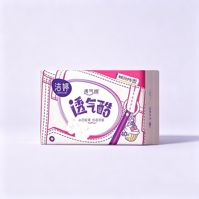 洁婷透气棉透气酷护垫145mm40片