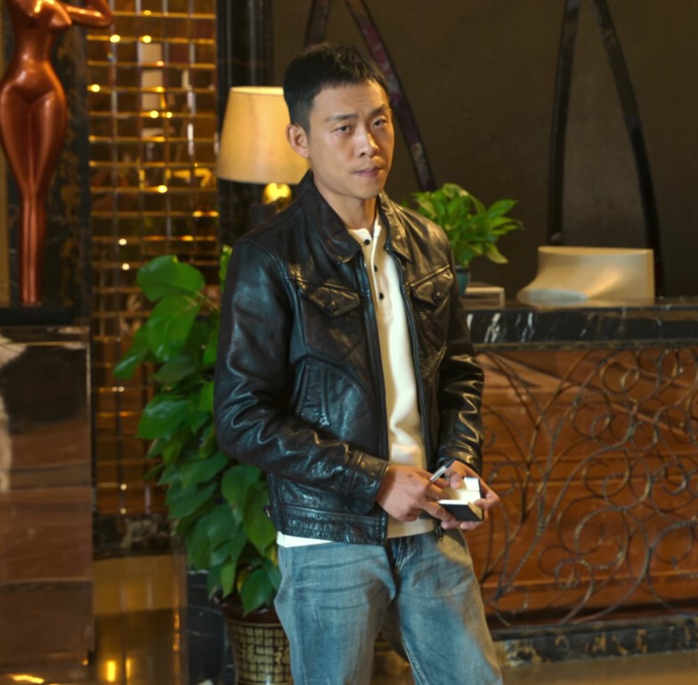 Crazy Storm Zhang Yi'An Style 2025 Spring and Autumn Leather Jacket Retro Biker Slim Fit Short Jacket for Men