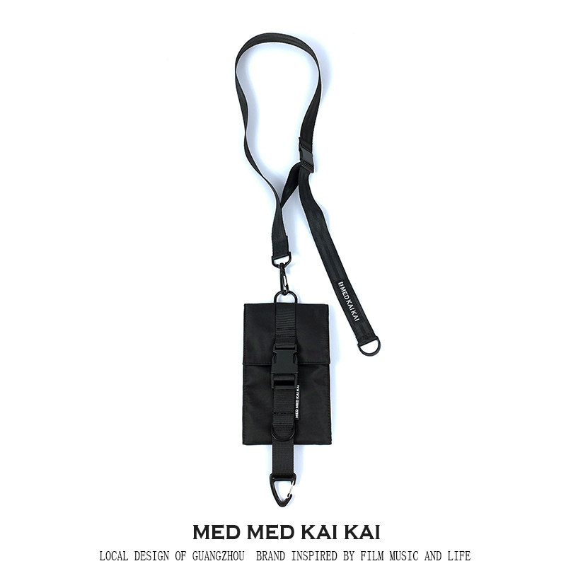 Lightweight nylon cloth hanging neck mobile phone bag functional wind portable small hanging bag wear belt waist bag clutch mobile phone bag male