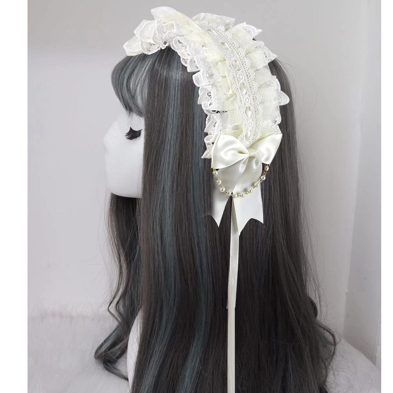 Off Whitesolar system Lolita the soft girl Headwear Hair band Lo Niang Sweet daily Hairpin KC Versatile Lolita Accessories Small things Adorable