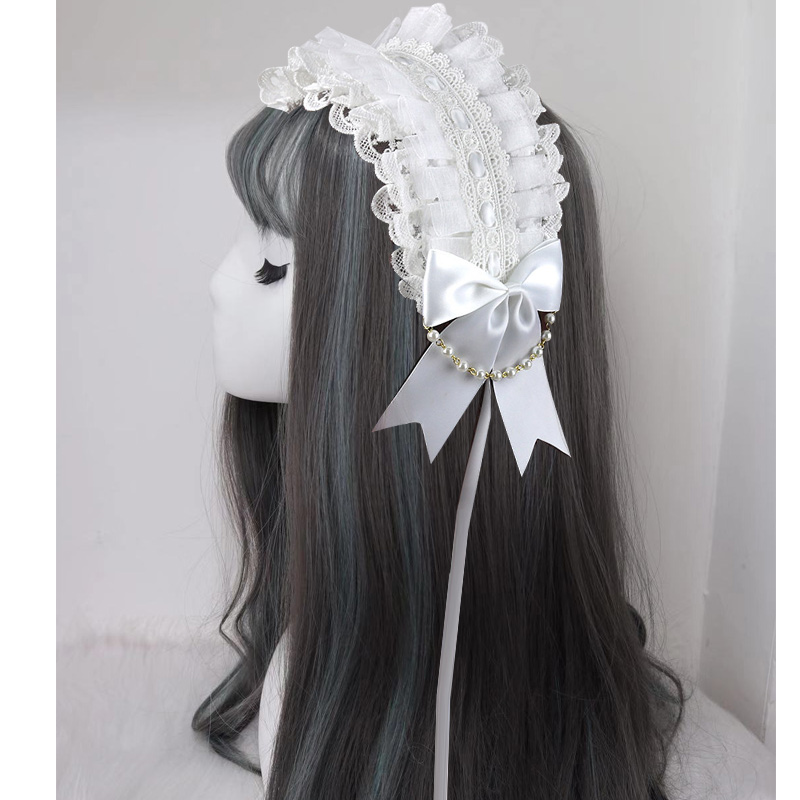 Whitesolar system Lolita the soft girl Headwear Hair band Lo Niang Sweet daily Hairpin KC Versatile Lolita Accessories Small things Adorable