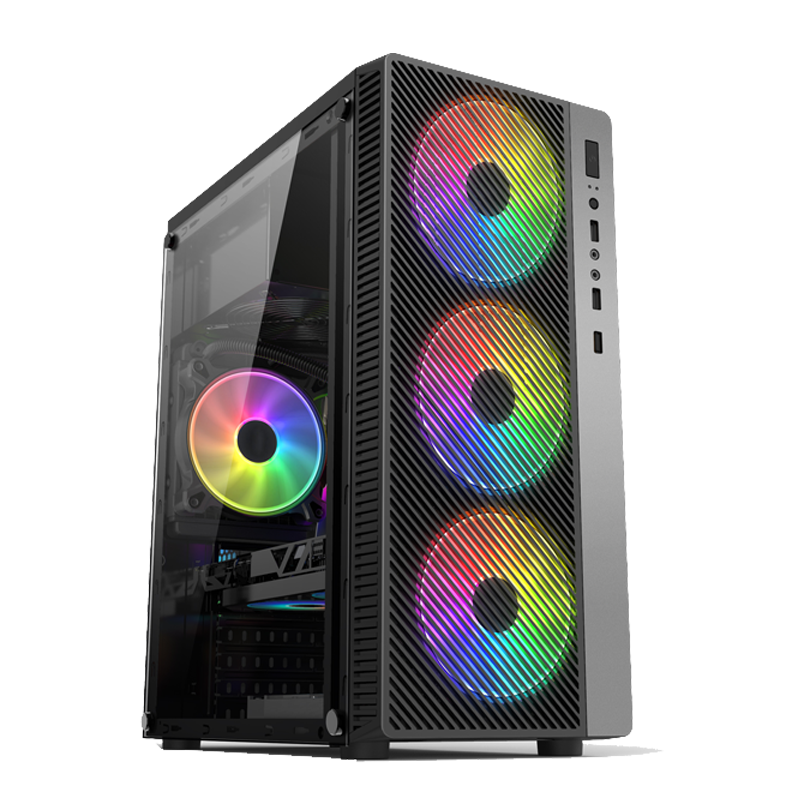 Sumtax/迅钛 Honor Computer Case Table DIY DIY Side Passing Game Water Cold ATX Big Black Back Case