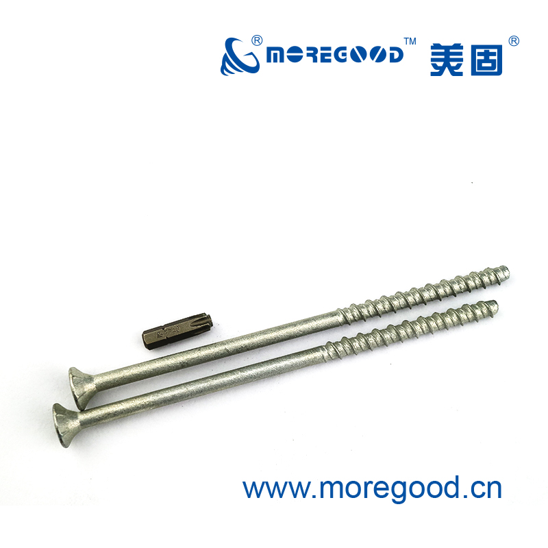 Beauty-solid machinery galvanized countersunk concrete thread self-cut anchor bolt outdoor wood keel anti-rust cement self-tapping screw