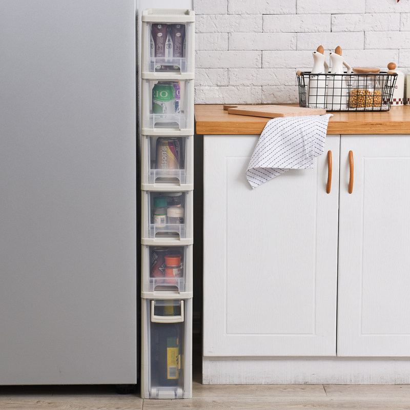 15cm drawer kitchen crevice shelf Plastic powder room bathroom crevice storage cabinet Refrigerator locker