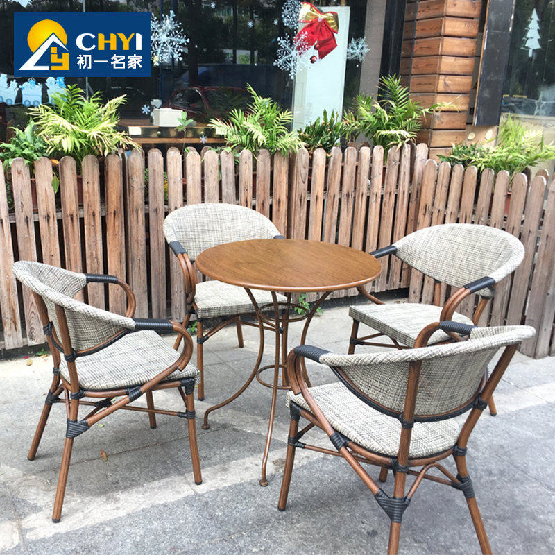 Outdoor table and chair courtyard combination 5 pieces of coffee shopoutoutdoor balcony outdoor balcony outdoor funeral chair