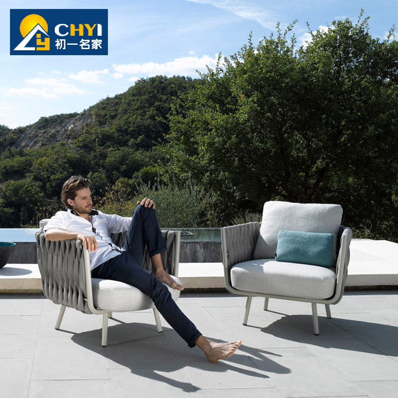 Outdoor sofa villa area living room creative furniture vine sofa courtyard outdoor leisure hotel soft furniture