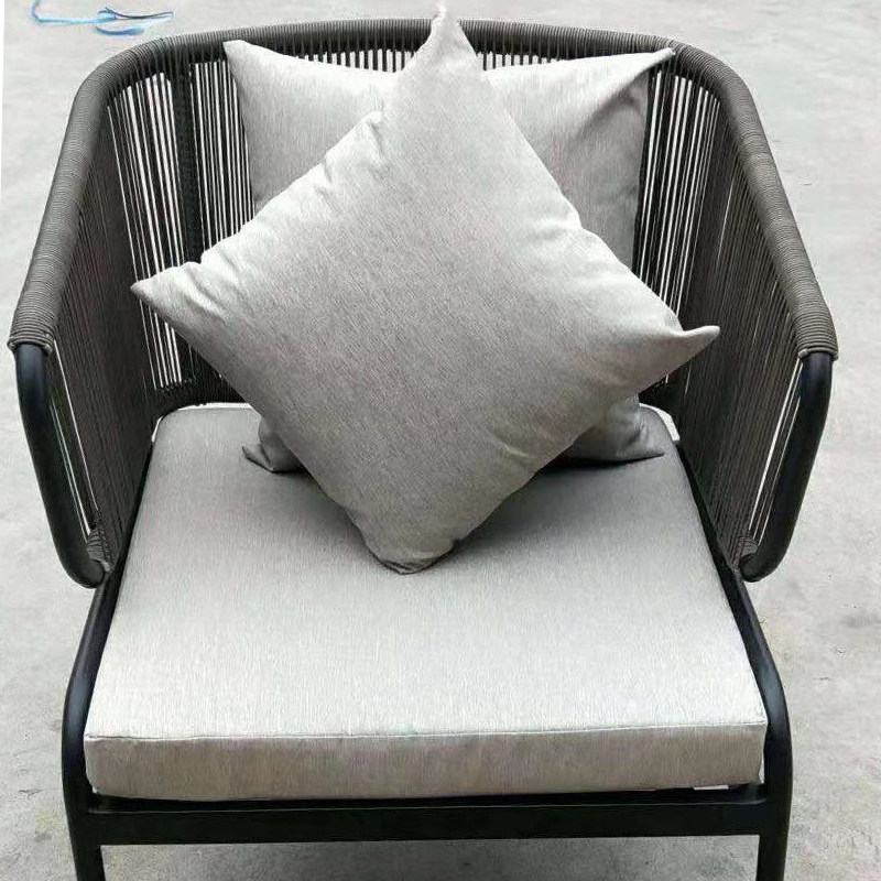 Customized outdoor waterproof modern minimal outdoor balcony chair can be removed and washed cushion cushion size custom