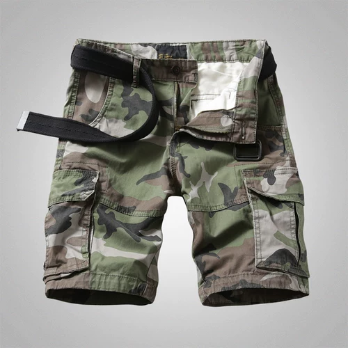 Летние эластичные камуфляжные шорты, дорожные штаны для отдыха, в американском стиле, оверсайз, свободный прямой крой