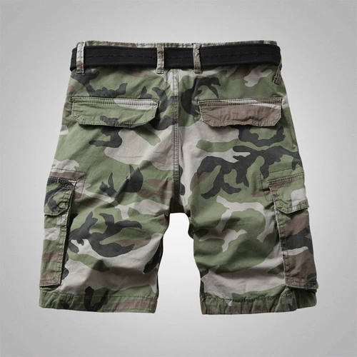 Летние эластичные камуфляжные шорты, дорожные штаны для отдыха, в американском стиле, оверсайз, свободный прямой крой