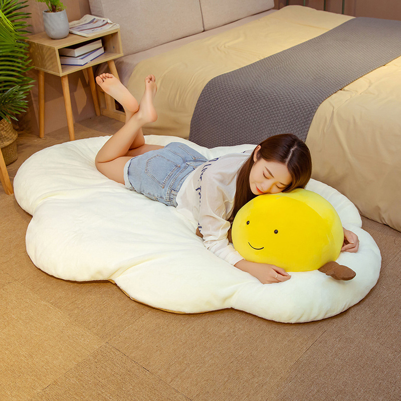 Trendy Fried Egg-Shaped Tatami Floor Cushion for Sitting, Lazy Home-Use Futon, Bedroom Floor, Bay Window Leisure Mat