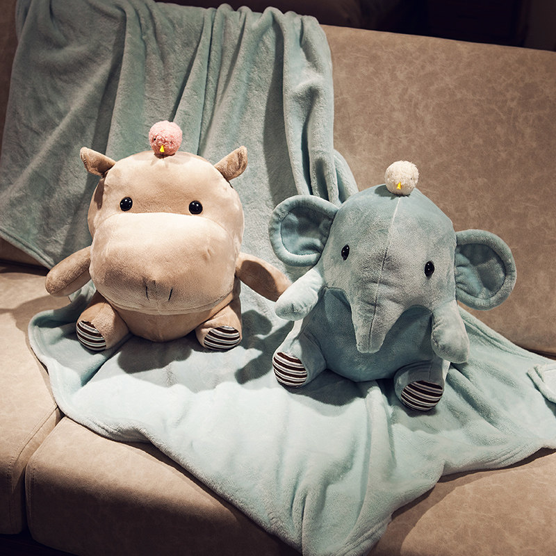 Butterfly Poetry Nore Horse Elephant Paparazzi Cuddson Cuddson With Double-Purpose Afternoon Nap Small Pillow Sofa Blanket Lady Cute