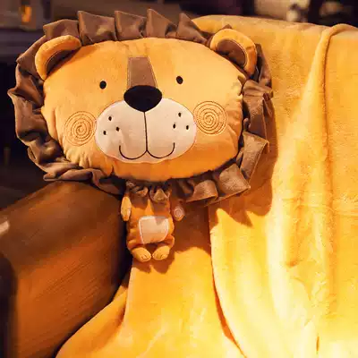 The folded pillow small quilt dual-use convenient on-board vehicle headrest cartoon practical multi-function summer quilts