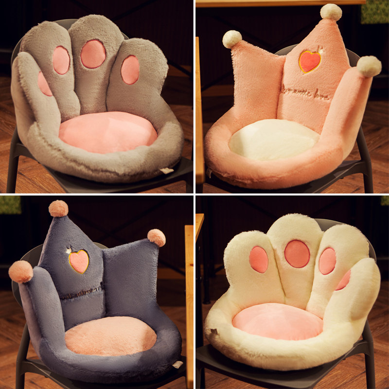 Chair cushion fart cushion Back to back waist leaning integrated office for a long time Students Dormitory Butt Cushion Plush Cushions