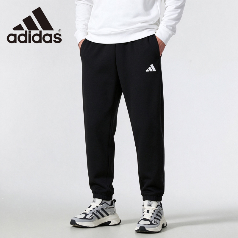 Adidas Adidas Men's Sports Pants Autumn and Winter 2026 New Knitted Sweatpants Loose Jogger Pants Jd4949